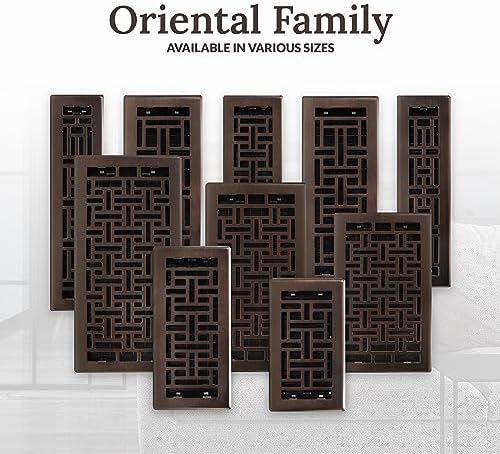 Decor Grates AJH610-RB Oriental Floor Register, 6 x 10 Inches, Rubbed Bronze Finish - Image 9