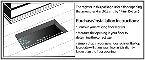 Decor Grates SPH414-RB Floor Register, 4x14, Rubbed Bronze Finish - Image 5