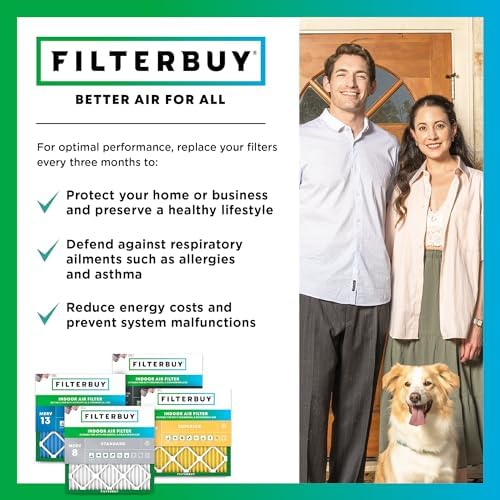 Filterbuy 16x28x6 Air Filter MERV 8 Dust Defense (2-Pack), Pleated HVAC AC Furnace Air Filters Replacement for Aprilaire Space-Gard 401/2400 & Lennox (Actual Size: 15.50 x 26.88 x 6.00 Inches) - Image 7