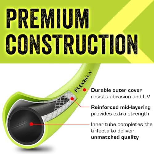 Flexzilla Garden Hose with SwivelGrip, 5/8 in. x 100 ft., Lightweight All-Weather Water Hose, Durable and Flexible, Leak-Free Connections - Image 3