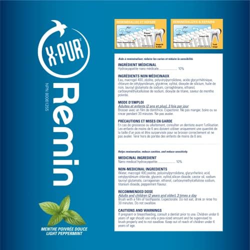 X-PUR Remin Fluoride-Free Toothpaste – Enamel Remineralization & Sensitivity Relief with Nano Hydroxyapatite & Natural Xylitol – Fights Dry Mouth & Gingivitis – 70g Tube - Image 3