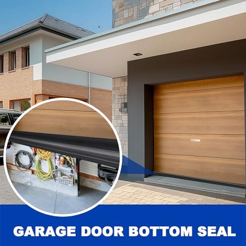DGSL Garage Door Seals Bottom Rubber Weather Stripping Kit Seal Strip Replacement,Universal Weatherproof Threshold Buffering Sealing Rubber 5/16 inch T Ends, 3 3/4 Inch Width (10 Ft, Black) - Image 8