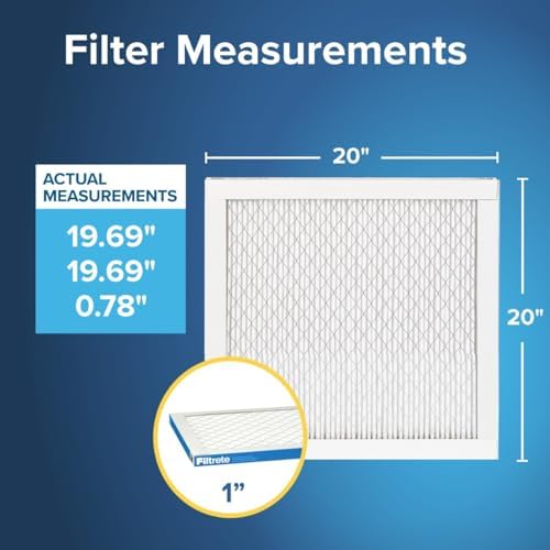 Filtrete 20x20x1 AC Furnace Air Filter, MERV 13, MPR 1900, Premium Allergen, Bacteria & Virus Filter, 3-Month Pleated 1-Inch Electrostatic Air Cleaning Filter, 2-Pack (Actual Size 19.69x19.69x0.78 in) - Image 2