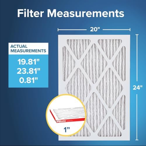 Filtrete 20x24x1 AC Furnace Air Filter, MERV 11, MPR 1000, Micro Allergen Defense, 3-Month Pleated 1-Inch Electrostatic Air Cleaning Filter, 2 Pack (Actual Size 19.81 x 23.81 x 0.81 in) - Image 2