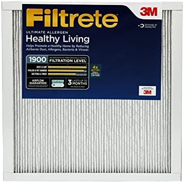 Filtrete 24x24x1 AC Furnace Air Filter, MERV 13, MPR 1900, Premium Allergen, Bacteria & Virus Filter, 3-Month Pleated 1-Inch Electrostatic Air Cleaning Filter, 2-Pack (Actual Size 23.81x23.81x0.78 in) - Image 4