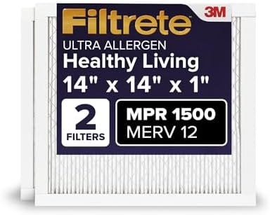 Filtrete 14x14x1 AC Furnace Air Filter, MERV 12, MPR 1500, CERTIFIED asthma & allergy friendly, 3 Month Pleated 1-Inch Electrostatic Air Cleaning Filter, 2-Pack (Actual Size 13.81x13.81x0.78 in) - Image 4