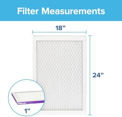 Filtrete 18x24x1 AC Furnace Air Filter, MERV 12, MPR 1500, CERTIFIED asthma & allergy friendly, 3 Month Pleated 1-Inch Electrostatic Air Cleaning Filter, 2-Pack (Actual Size 17.81x23.81x0.78 in) - Image 2