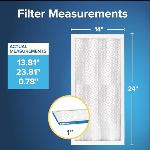 Filtrete 14x24x1 AC Furnace Air Filter, MERV 13, MPR 1900, Premium Allergen, Bacteria & Virus Filter, 3-Month Pleated 1-Inch Electrostatic Air Cleaning Filter, 2-Pack (Actual Size 13.81x23.81x0.78 in) - Image 2