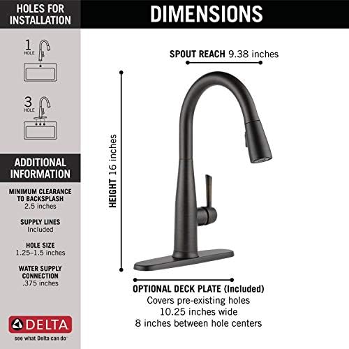 Delta 9113T-RB-DST Essa Kitchen Faucet, Touch2O, Venetian Bronze - Image 5