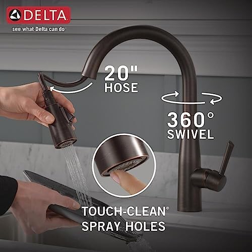 Delta 9113-BL-DST Essa Kitchen Faucet, Standard, Matte Black - Image 6