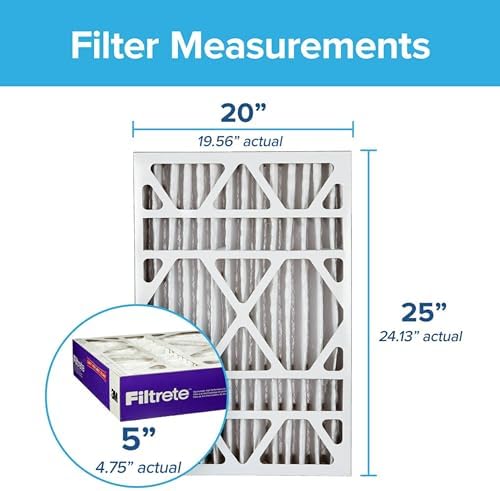 Filtrete 20x25x5 AC Furnace Air Filter, MPR 1550, MERV 12, Fits Trion AirBear, CERTIFIED Asthma & Allergy Friendly, Electrostatic Air Cleaning Filter, 1-Pack (actual size 19.56 x 24.13 x 4.75) - Image 2