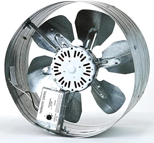 iLiving ILG8G14-12T Automatic Gable Mount Attic Ventilator Fan with Adjustable Thermostat, 3.10 Amp, 1220 CFM, Single-Speed - Image 2