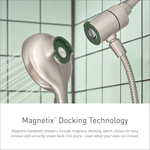 Moen 26100SRN Engage Magnetix 3.5-Inch Six-Function Handheld Showerhead with Magnetic Docking System, Spot Resist Brushed Nickel - Image 3