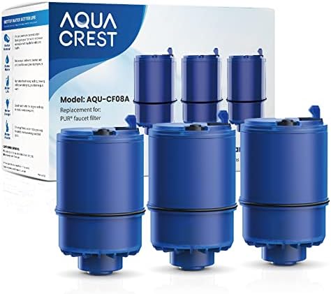 3 Pack Filter Replacement for All PUR®, PUR®PLUS Faucet Filtration Systems, Pur® RF-9999® Faucet Water Filter, NSF Certified, AQUA CREST