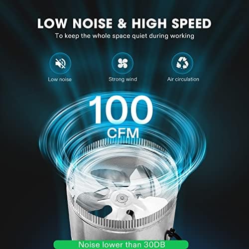 VIVOSUN 4 Inch Inline Duct Fan 100 CFM, HVAC Exhaust Ventilation Fan with Low Noise for Basements, Bathrooms, Kitchens and Attics, Silver - Image 3