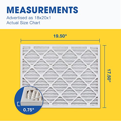 Aerostar 18x20x1 MERV 13 Pleated Air Filter, AC Furnace Air Filter, 6-Pack (Actual Size: 17 3/4" x 19 3/4" x 3/4") - Image 5