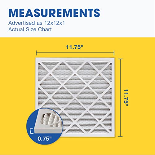 Aerostar 12x12x1 MERV 11 - 6 Count - Pleated HVAC, Furnace & Air Conditioner Filters - Removes Dust, Cold & Flu Germs, Lint, Mold, Pet Dander, Allergy-Causing Pollen, Smog & Smoke - Image 5