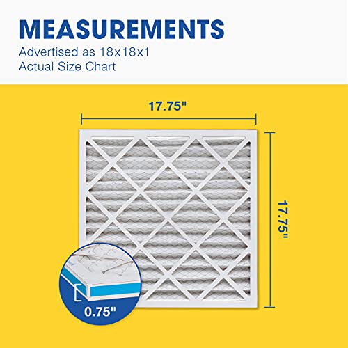 Aerostar 18x18x1 MERV 8 - 6 Count - High Efficiency Pleated HVAC, Furnace & Air Conditioner Filters - Removes Dust, Lint, Mold & Allergy-Causing Pollen - Image 5