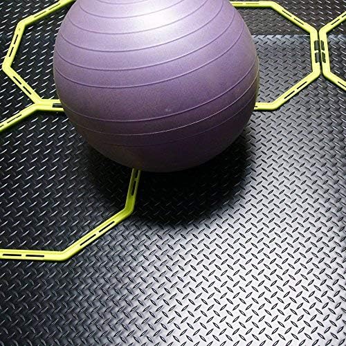 Rubber-Cal Diamond-Plate Rubber Flooring Rolls - 3 mm x 4 ft x 2.5 ft Rolls - Black - Image 6