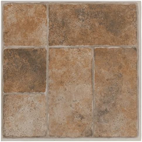 Nexus Self Adhesive 12-Inch Vinyl Floor Tiles, 20 Tiles - 12" x 12", Quartose Granite Pattern - Peel & Stick, DIY Flooring for Kitchen, Dining Room, Bedrooms & Bathrooms by Achim Home Decor