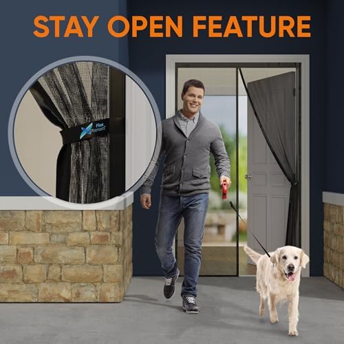 Magnetic Screen Door Mesh (2025 Model) – Fine Weave See-Through Mesh Without Ugly Vertical Lines, 52 Magnets, 2 Easy Install Kits for 2-Season Use, Pet Scratch Resistant Bug Proof,38"x82", Flux Phenom - Image 6