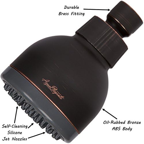 Aqua Elegante High Pressure Shower Head Bronze - Best Pressure Boosting, Wall Mount, Bathroom Showerhead For Low Flow Showers, 2.5 GPM - Oil-Rubbed Bronze - Image 5