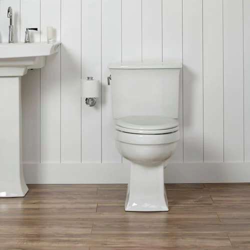 Mayfair 841EC 006 Cameron Toilet Seat Will Never Loosen and Easily Remove Durable Enameled Wood, Round, Bone - Image 8