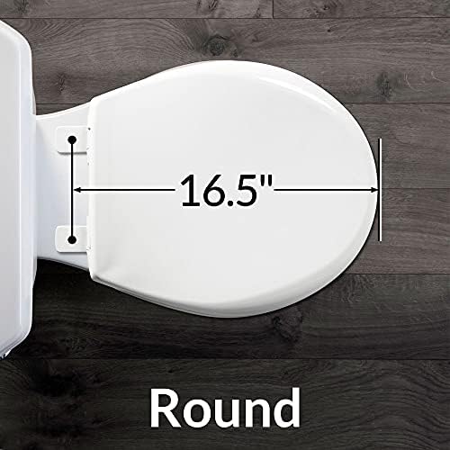 Mayfair Cameron Silver Toilet Seat, Non Slip Heavy Duty Wood, Easy Clean, Round - Image 7