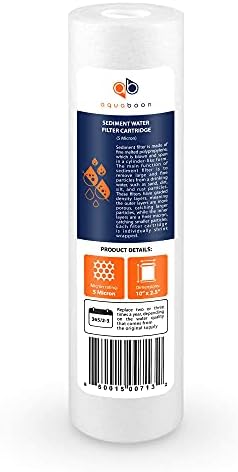 Aquaboon 5 Micron 10 x 2.5 Sediment Filter - Whole House Water Filter Replacement Compatible with Well Water Filters - P5, AP110, WHKF-GD05, 4 Pack - Image 8