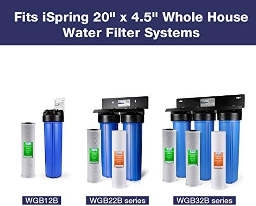 iSpring FC25B Whole House Water Filter Replacement Cartridge, CTO Carbon Block, 20” x 4.5” - Image 3