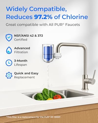 Waterdrop NSF Certified Water Filter, Replacement for All PUR®, PUR®PLUS Faucet Filtration Systems, Pur® RF-9999® Faucet Water Filter (6 Count), Model No.: WD-C08A - Image 2