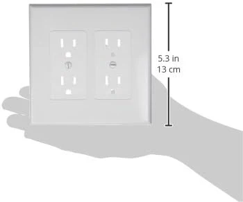 TayMac 2602W Revive Device Wall Plates 2-Gang Masque Decorator Cover, White - Image 7