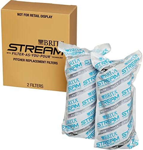Brita Stream Pitcher Water Filter for Pitchers and Dispensers, BPA-Free, Replaces 1,800 Plastic Water Bottles a Year, Lasts Two Months or 40 Gallons, Includes 2 Filters - Image 7