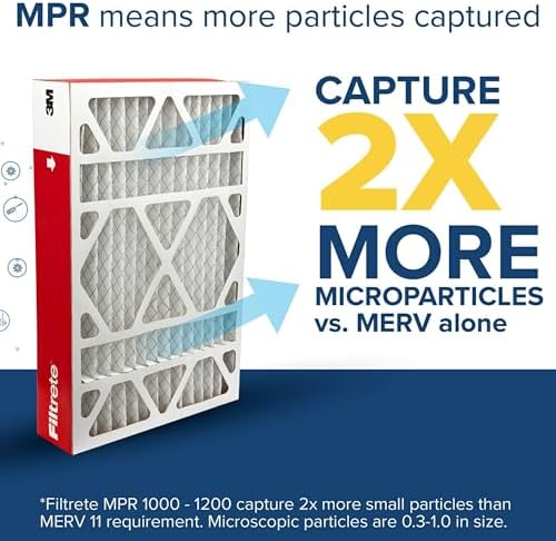 Filtrete 16x25x4 AC Furnace Air Filter, MPR 1000, MERV 11, Fits Lennox & Honeywell Devices, Allergen Defense, Electrostatic Air Cleaning Filter, 4-Pack (actual size 15.88 x 24.56 x 4.31) - Image 4