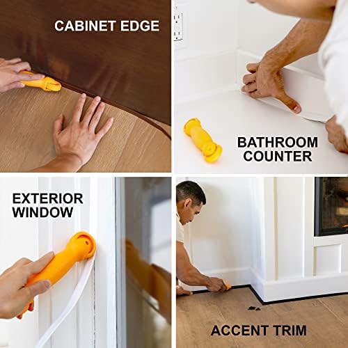InstaTrim Black New & Improved Caulk Trim, 1/2" by 10', 2-Pack, Flexible, Waterproof for Bathroom, Floors, and Walls | Easy Installation | No Mess, Stain Resistant | Mold Resistant Finish - Image 5