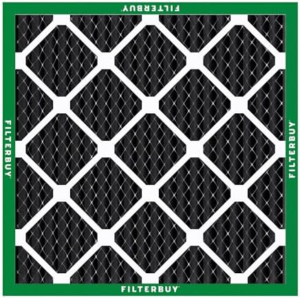 Filterbuy 20x20x1 Air Filter MERV 8 Odor Eliminator (4-Pack), Pleated HVAC AC Furnace Air Filters Replacement with Activated Carbon (Actual Size: 19.50 x 19.50 x 0.75 Inches) - Image 9