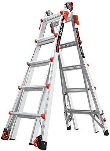 Little Giant Ladders, Velocity with Ratchet Levelers, M22, 22 Ft, Multi-Position Ladder, Aluminum, Type 1A, 300 lbs Weight Rating, (15422-801) - Image 14