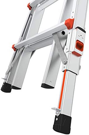 Little Giant Ladders, Velocity with Ratchet Levelers, M22, 22 Ft, Multi-Position Ladder, Aluminum, Type 1A, 300 lbs Weight Rating, (15422-801) - Image 19