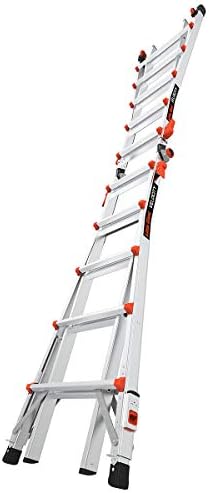 Little Giant Ladders, Velocity with Ratchet Levelers, M22, 22 Ft, Multi-Position Ladder, Aluminum, Type 1A, 300 lbs Weight Rating, (15422-801) - Image 3