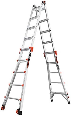 Little Giant Ladders, Velocity with Ratchet Levelers, M22, 22 Ft, Multi-Position Ladder, Aluminum, Type 1A, 300 lbs Weight Rating, (15422-801) - Image 6
