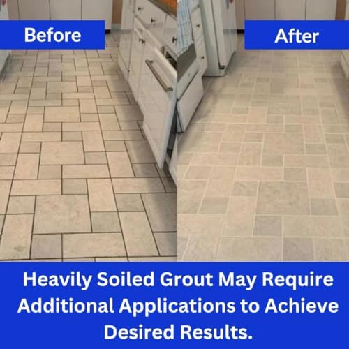 Clean-eez Grout Cleaner 2 Pack with Free Stand-Up Brush - Stain Remover Heavy-Duty Scrubber - Bathroom Shower Ceramic Porcelain - Easy Control Flip Top Cap - 32 oz. - Image 8