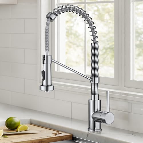 KRAUS Bolden Commercial Style 2-Function Single Handle Pull Down Kitchen Faucet in Chrome, KPF-1610CH (Pack of 1) - Image 2