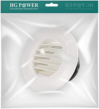HG Power 8 Inch Soffit Vent, Round Vent Cover with Built-in Screen Mesh, ABS Louver Round Air Vent Ceiling Diffuser for Exhaust Fan, Bathroom, Office and Home HVAC Ventilation, 200mm, White - Image 8