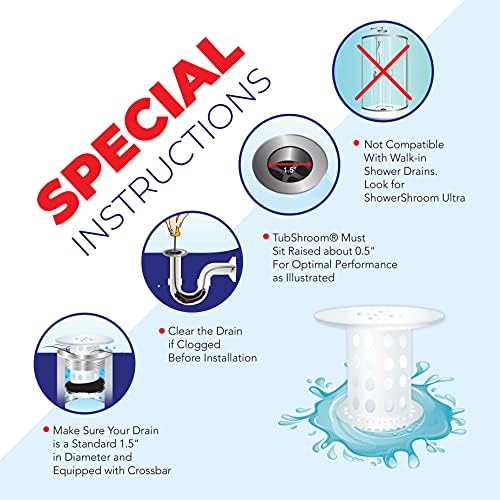 TubShroom Revolutionary Tub Drain Protector Hair Catcher/Strainer/Snare, Clear 2 Count - Image 7