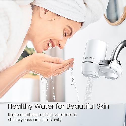 Waterdrop Sink Filter Water Faucet for Skin Care, Bathroom Faucet Filter, 320 Gallons, NSF Certified Water Purifier, 0.01μm Ultra-Filtration System, Reduces Chlorine Lead-Free Material, 1 Filter White - Image 4