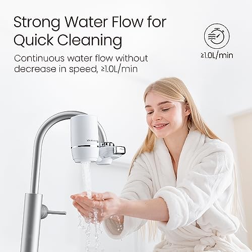 Waterdrop Sink Filter Water Faucet for Skin Care, Bathroom Faucet Filter, 320 Gallons, NSF Certified Water Purifier, 0.01μm Ultra-Filtration System, Reduces Chlorine Lead-Free Material, 1 Filter White - Image 9