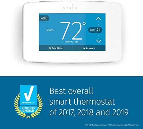 EMERSON Sensi Touch Wi-Fi Smart Thermostat with Touchscreen Color Display, Works with Alexa, Energy Star Certified, C-wire Required, ST75W , White - Image 11