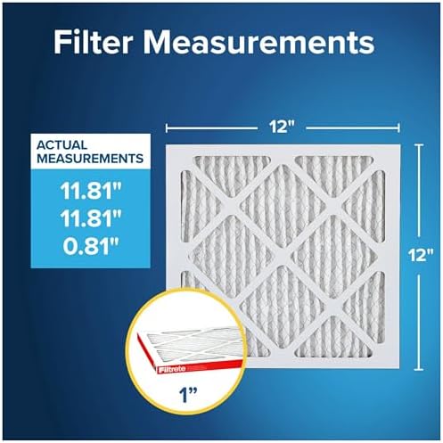 Filtrete 12x12x1 AC Furnace Air Filter, MERV 11, MPR 1000, Micro Allergen Defense, 3-Month Pleated 1-Inch Electrostatic Air Cleaning Filter, 2 Pack (Actual Size 11.81 x 11.81 x 0.81 in) - Image 2