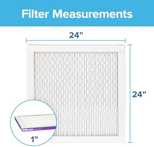 Filtrete 24x24x1 AC Furnace Air Filter, MERV 12, MPR 1500, CERTIFIED asthma & allergy friendly, 3 Month Pleated 1-Inch Electrostatic Air Cleaning Filter, 2-Pack (Actual Size 23.81x23.81x0.78 in) - Image 2
