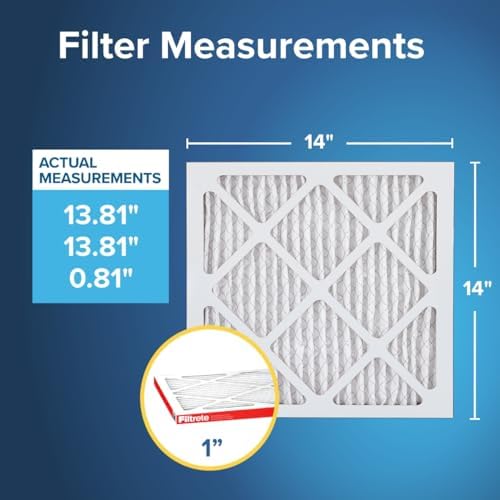 Filtrete 14x14x1 AC Furnace Air Filter, MERV 11, MPR 1000, Micro Allergen Defense, 3-Month Pleated 1-Inch Electrostatic Air Cleaning Filter, 2 Pack (Actual Size 13.81 x 13.81 x 0.81 in) - Image 2
